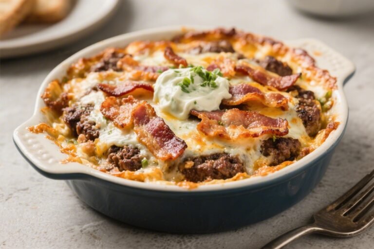 Keto Ranch Bacon Hamburger Bake – A Cozy, Crowd-Pleasing Casserole