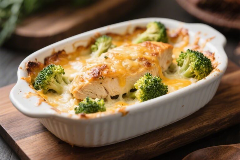 Cheesy Broccoli Chicken Bake – Cozy, Crowd-Pleasing Comfort Food