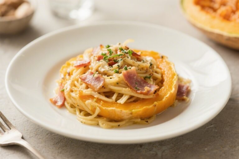 Keto Spaghetti Squash Carbonara – A Comforting Low-Carb Twist