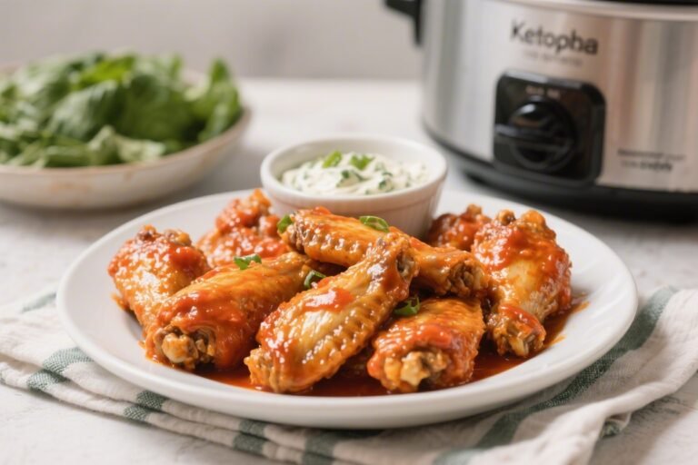 Keto Crockpot Buffalo Ranch Chicken Wings – Easy, Saucy, and Low-Carb
