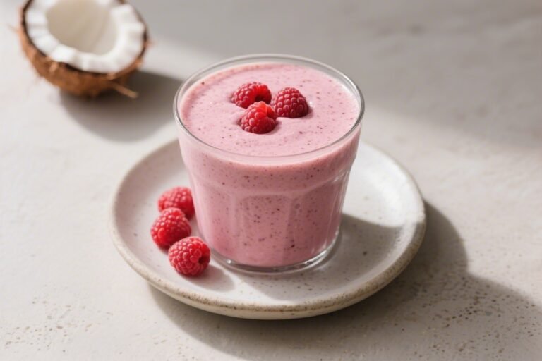 Keto Raspberry Coconut Smoothie – Creamy, Refreshing, and Low-Carb
