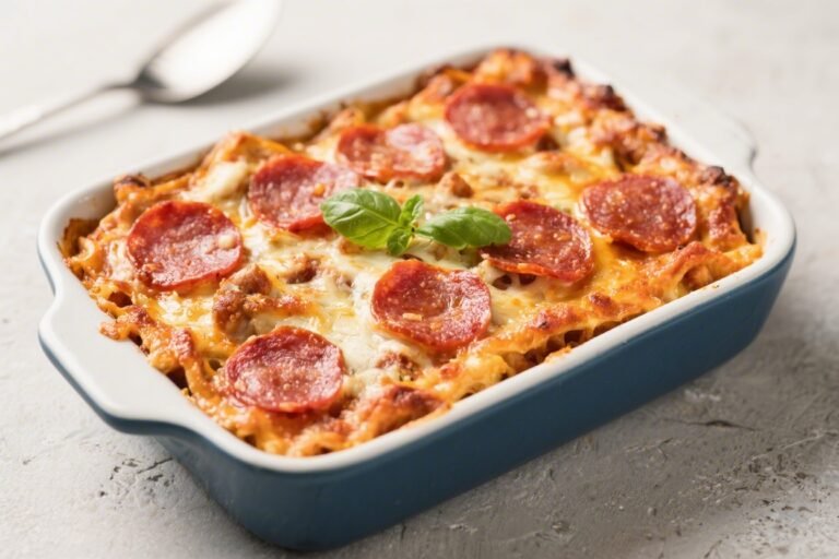 Keto Pepperoni Pizza Casserole – A Comforting, Low-Carb Favorite