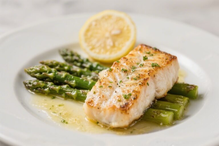 Lemon Butter Cod & Asparagus – Bright, Simple, and Satisfying