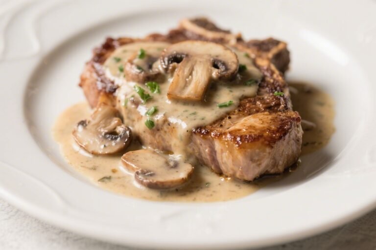 Creamy Mushroom Pork Chop – Comforting, Saucy, and Weeknight-Friendly