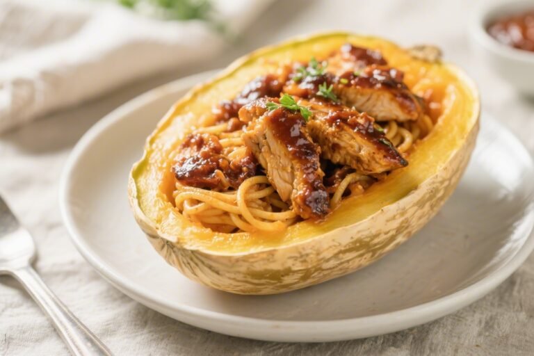 Keto BBQ Chicken Spaghetti Squash – A Comforting, Low-Carb Favorite