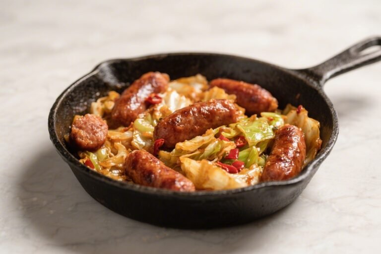 Spicy Sausage & Cabbage Skillet – A Quick, Hearty Weeknight Favorite