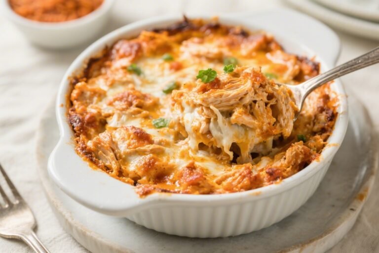 Keto Buffalo Chicken Dip Casserole – Creamy, Spicy, and Low-Carb Comfort