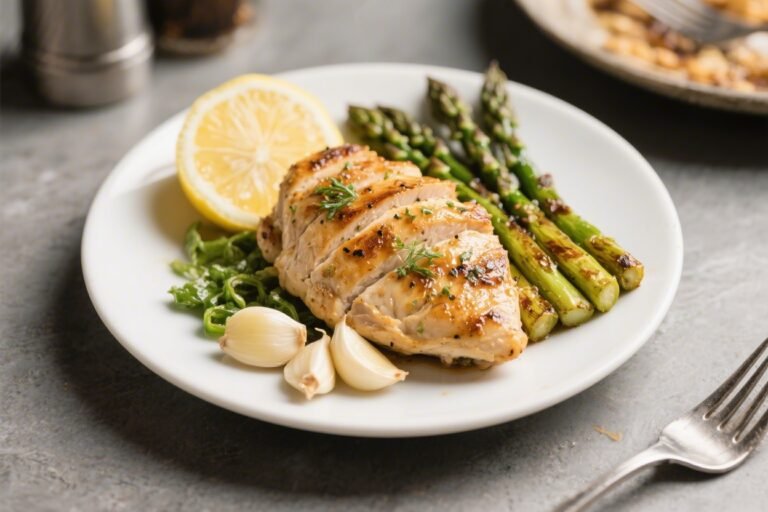 Lemon Garlic Chicken & Roasted Asparagus – Bright, Simple, Weeknight Comfort