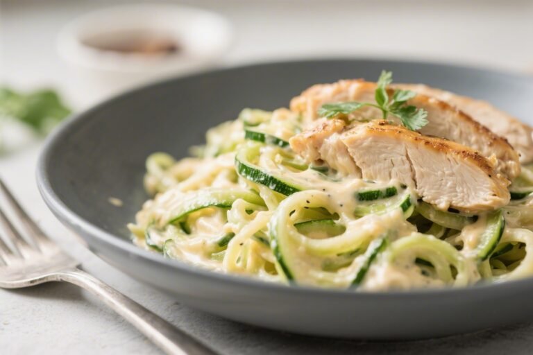 Keto Chicken Alfredo Zoodles – Creamy, Comforting, and Low-Carb