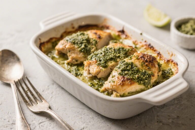 Keto Pesto Chicken Bake – Simple, Flavor-Packed Comfort