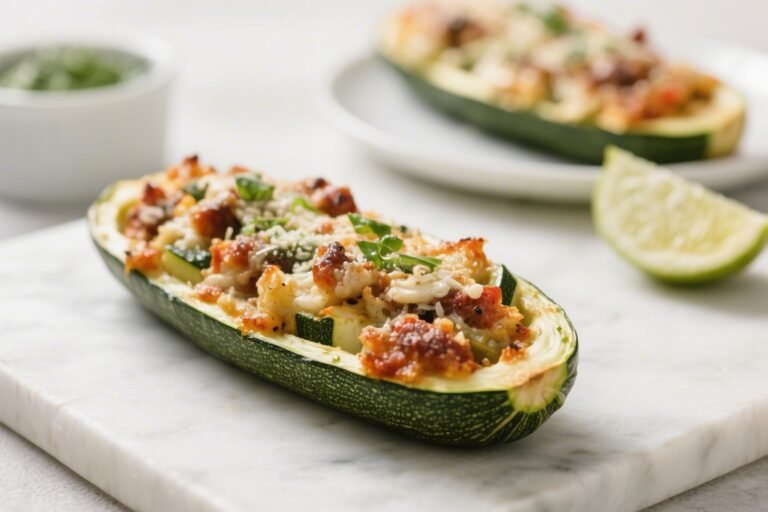 Keto Stuffed Zucchini Boats – A Satisfying, Low-Carb Dinner