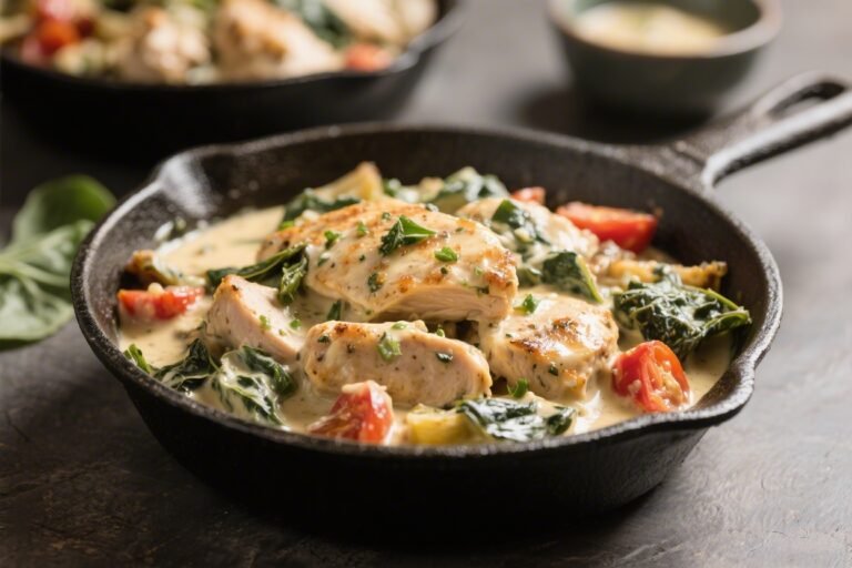 Creamy Tuscan Chicken Skillet Bowls – A Comforting, One-Pan Favorite
