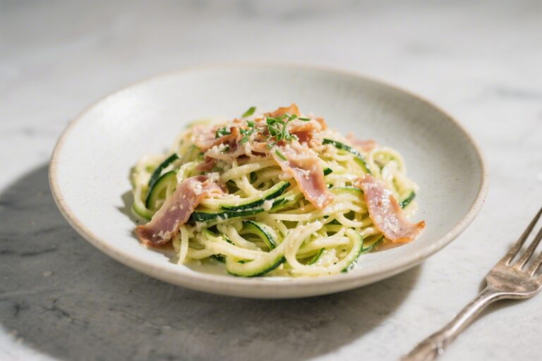 Keto Zucchini Noodle Carbonara – Creamy, Comforting, and Low-Carb