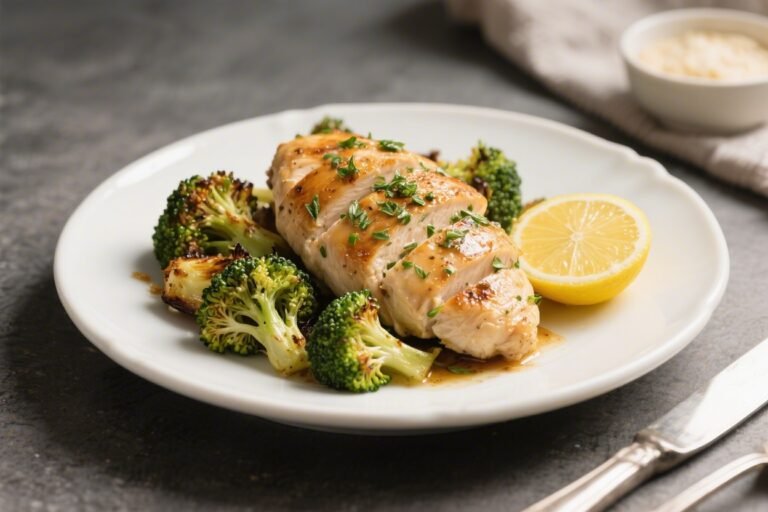Lemon Herb Chicken & Roasted Broccoli – Bright, Simple, Weeknight-Friendly