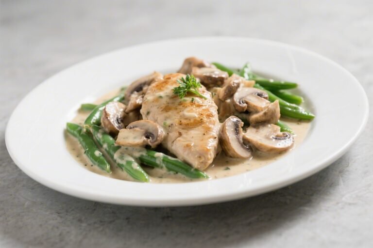 Creamy Mushroom Chicken & Green Beans – Cozy, Flavorful, and Weeknight-Friendly