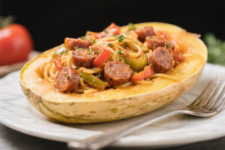 Keto Sausage and Peppers Spaghetti Squash – A Flavorful Low-Carb Comfort Dinner