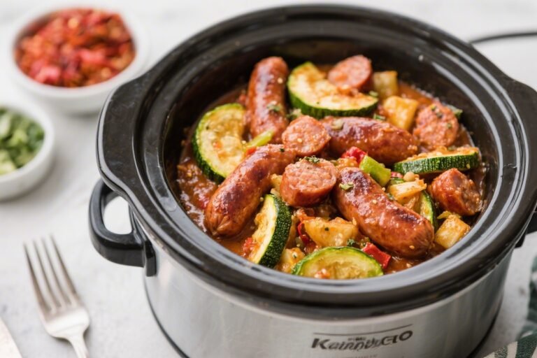 Keto Crockpot Spicy Sausage & Zucchini – Simple, Hearty, and Low-Carb