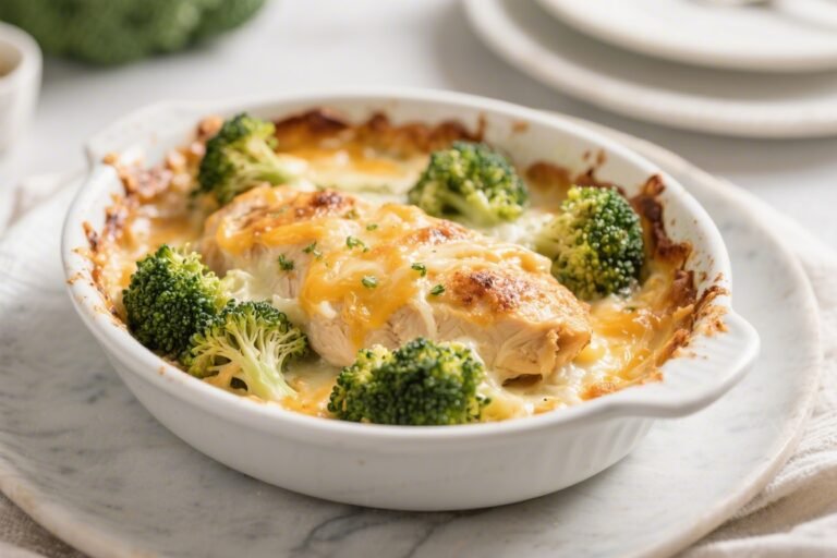 Cheesy Broccoli Keto Chicken Bake – Comforting, Low-Carb Family Dinner