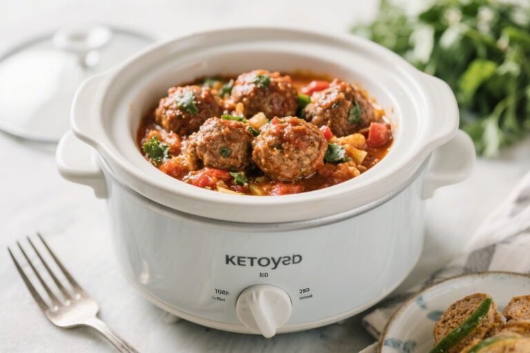 Keto Crockpot Zesty Italian Meatballs – Flavorful, Low-Carb Comfort Food