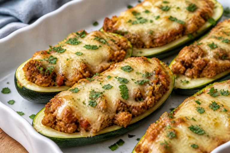 Creamy Keto Ground Turkey Zucchini Boats – A Satisfying Low-Carb Dinner