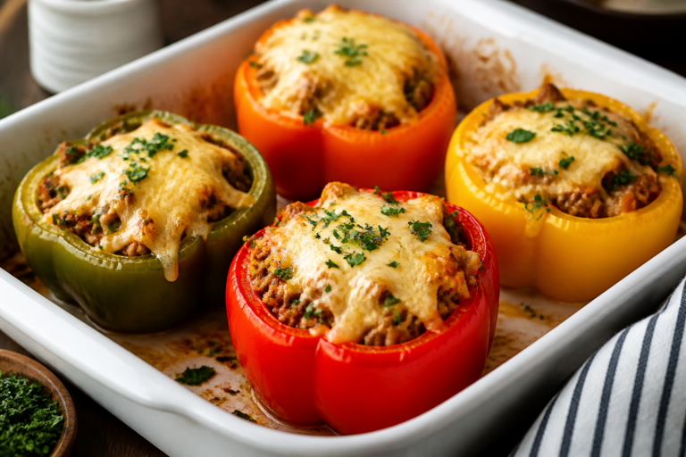 Keto Ground Turkey Stuffed Peppers – A Simple, Satisfying Weeknight Dinner