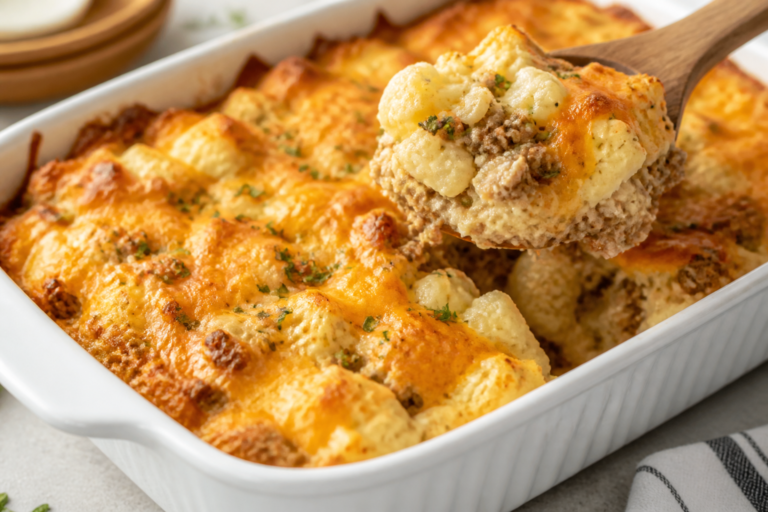 Cheesy Ground Turkey Cauliflower Casserole – Cozy, Flavorful, and Weeknight-Friendly