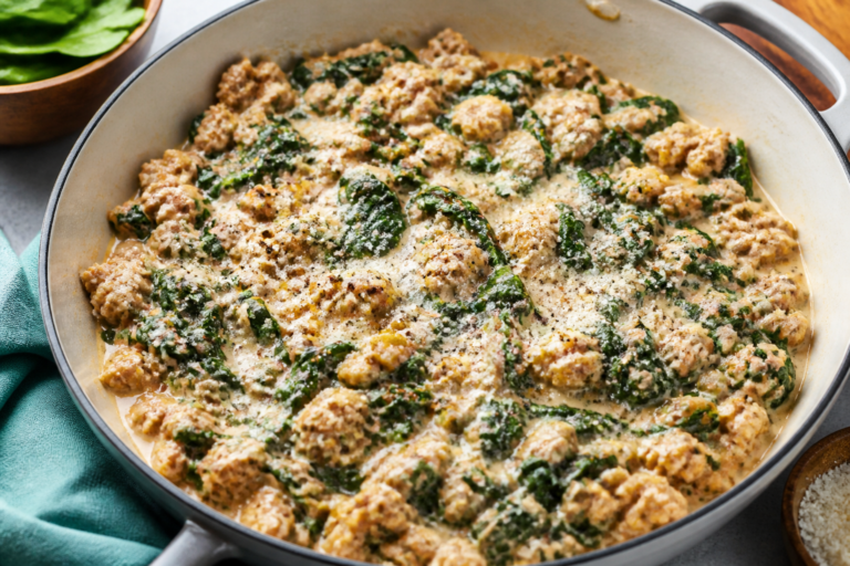 Creamy Spinach Ground Turkey Skillet – Fast, Cozy, and Satisfying