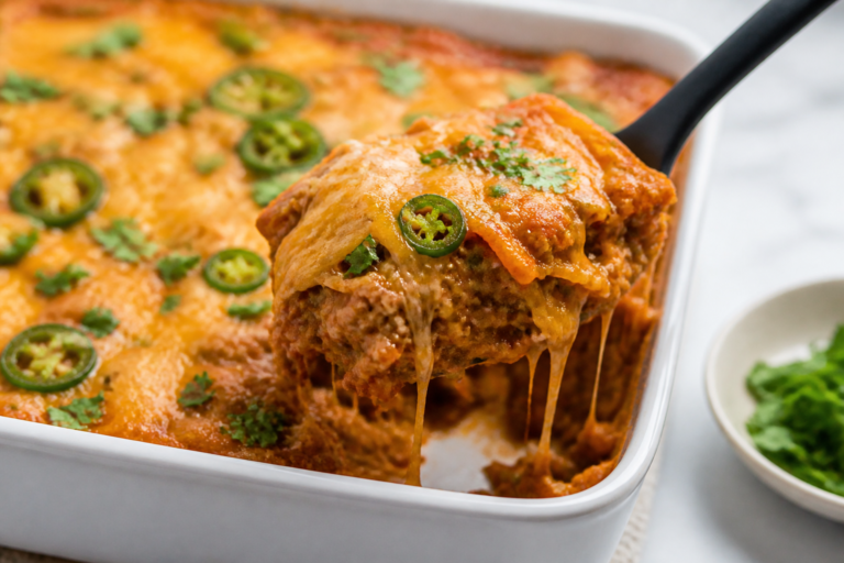 Keto Ground Turkey Enchilada Casserole – A Cozy, Low-Carb Weeknight Favorite