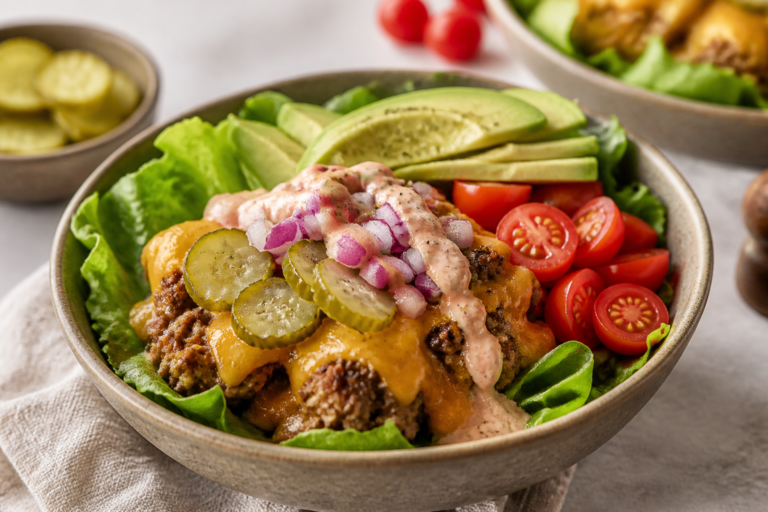 Keto Turkey Cheeseburger Bowls – A Simple, Satisfying Low-Carb Meal