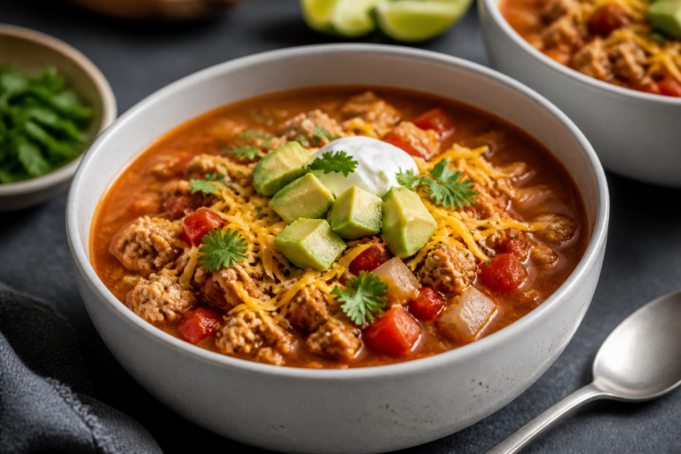 Low Carb Ground Turkey Taco Soup – Cozy, Flavorful, and Weeknight-Friendly