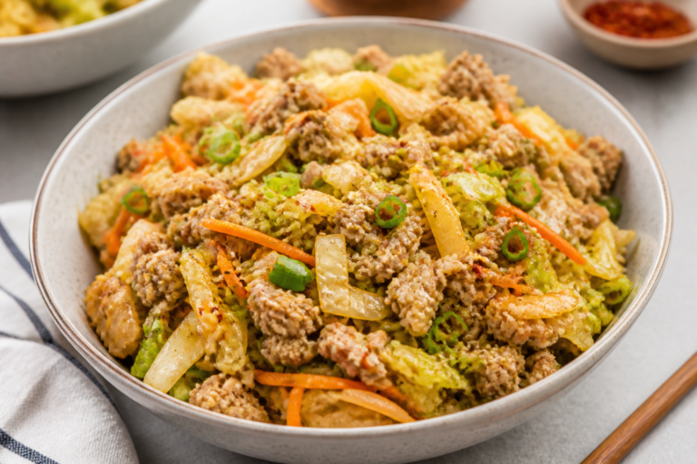 Keto Ground Turkey Egg Roll in a Bowl – Fast, Flavorful, and Low-Carb