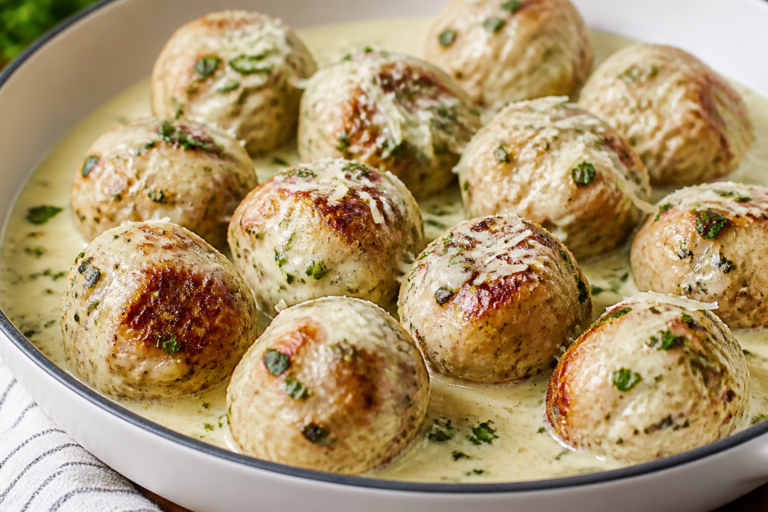 Creamy Garlic Parmesan Turkey Meatballs – Comforting, Savory, and Weeknight-Friendly