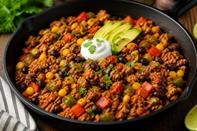 Ground Turkey Southwest Skillet – Fast, Flavorful, and Weeknight-Friendly