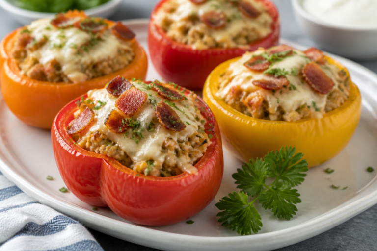 Ground Turkey Bacon Ranch Stuffed Peppers – A Comforting, Weeknight-Friendly Dinner