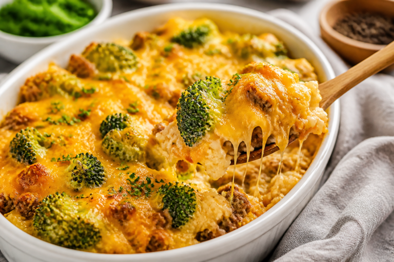 Ground Turkey Broccoli Cheddar Bake – A Cozy, Weeknight Favorite
