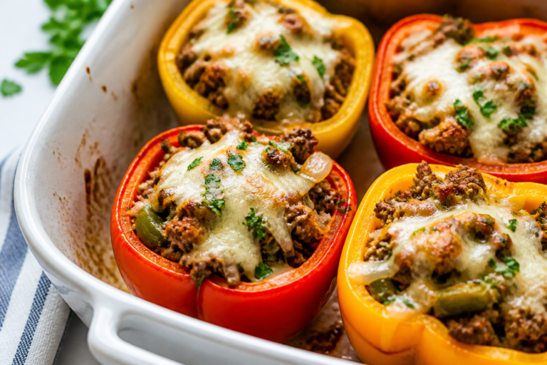 Ground Turkey Philly Stuffed Peppers – A Lighter Take on a Comfort Classic