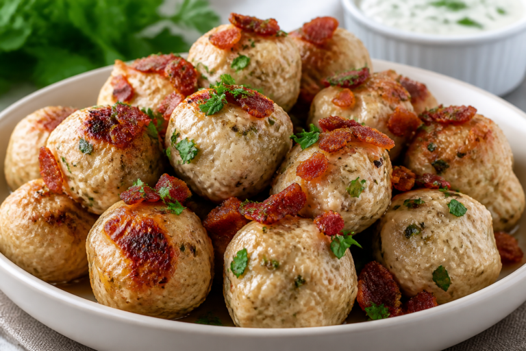 Keto Turkey Bacon Ranch Meatballs – Juicy, Savory, and Weeknight-Friendly