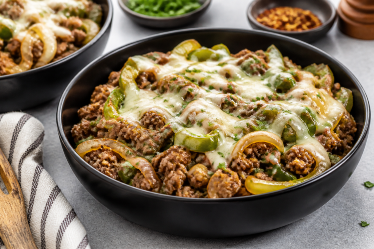 Keto Ground Turkey Philly Bowls – Quick, Flavor-Packed, and Low-Carb