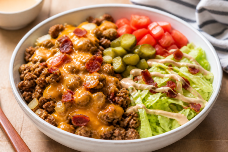 Ground Turkey Bacon Cheeseburger Bowls – A Fast, Flavor-Packed Weeknight Dinner