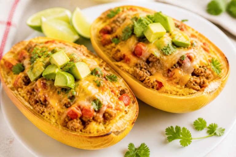 Keto Turkey Taco Spaghetti Squash Boats – A Light, Flavor-Packed Weeknight Dinner