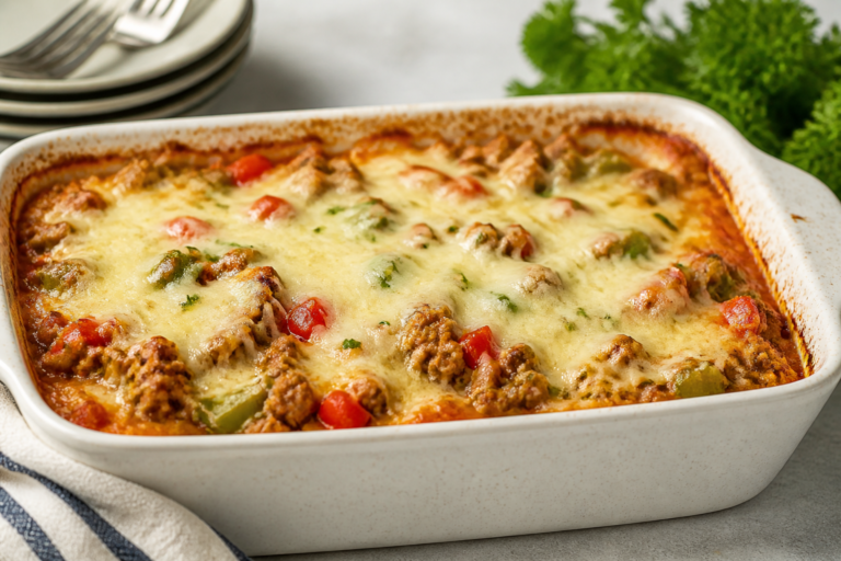 Ground Turkey Pepper Jack Bake – Cozy, Cheesy, and Weeknight-Friendly