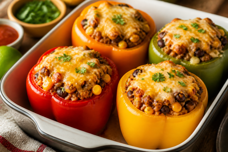 Ground Turkey Southwest Stuffed Peppers – A Bright, Flavor-Packed Weeknight Dinner