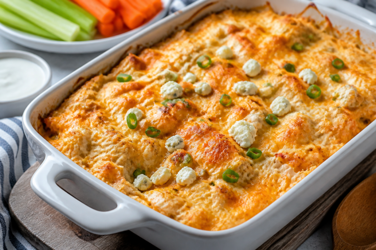 Keto Turkey Buffalo Ranch Casserole – Creamy, Spicy, and Weeknight Easy