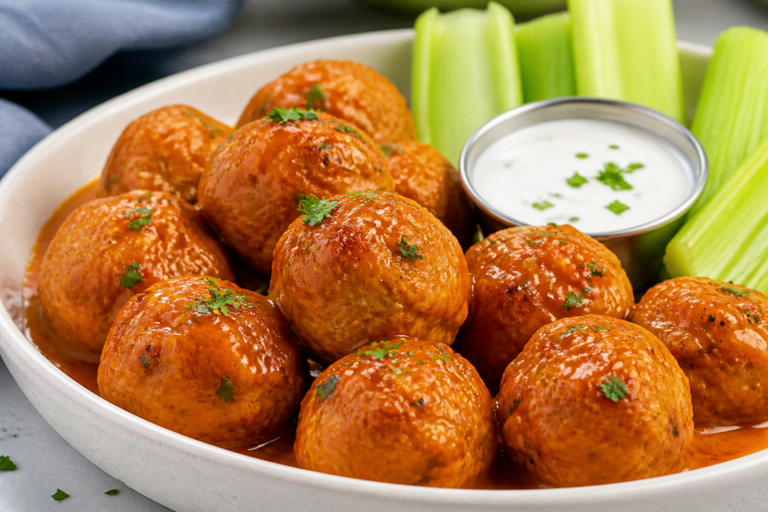 Keto Buffalo Chicken Meatballs – Spicy, Juicy, and Low-Carb