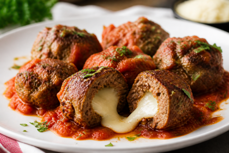Keto Mozzarella Stuffed Meatballs – Juicy, Cheesy, And Low-Carb