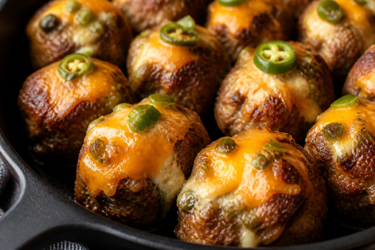 Keto Jalapeño Popper Meatballs – Spicy, Cheesy, and Low-Carb Comfort Food