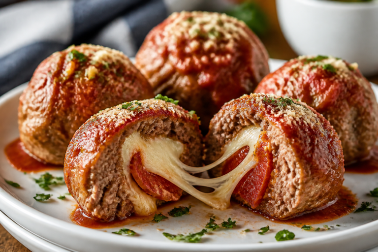Keto Pizza Stuffed Meatballs – A Fun Low-Carb Comfort Food