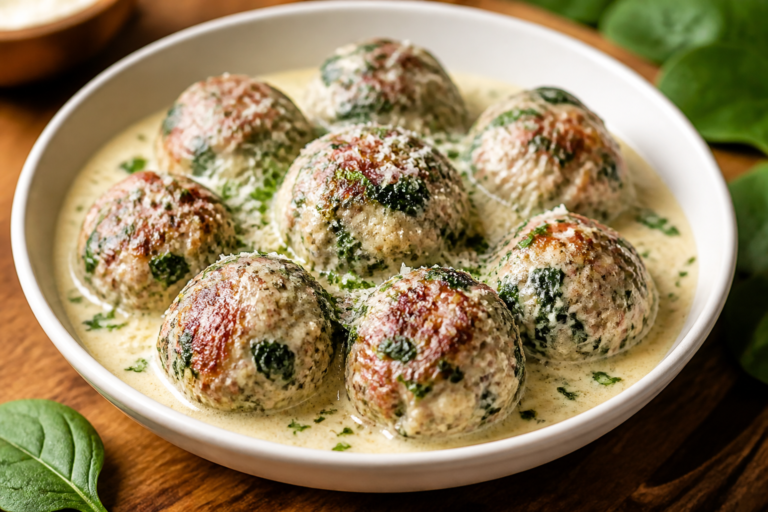 Keto Spinach Parmesan Meatballs – Big Flavor, Low Carb Comfort