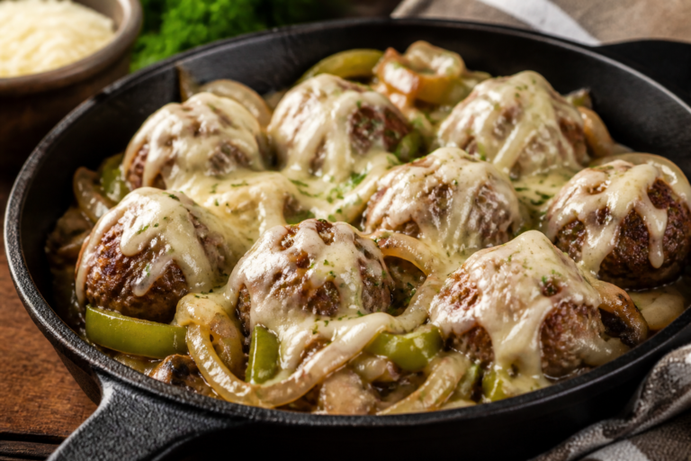 Keto Philly Cheesesteak Meatballs – Savory, Cheesy, Low-Carb Comfort