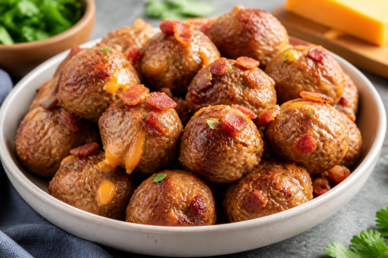 Keto Cheddar Bacon Meatballs – Savory, Satisfying, and Low-Carb